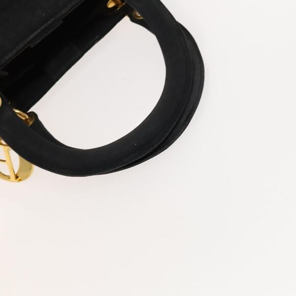 DIOR Canage Lady DIOR Hand Bag Nylon Black Gold - Picture 7 of 12